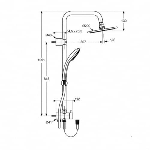 Купить Стойка Ideal Standard Idealrain Soft A5691AA душевая по низкой цене