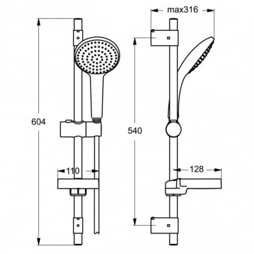 Душевой гарнитур Ideal Standard Idealrain Soft L1 B9423AA