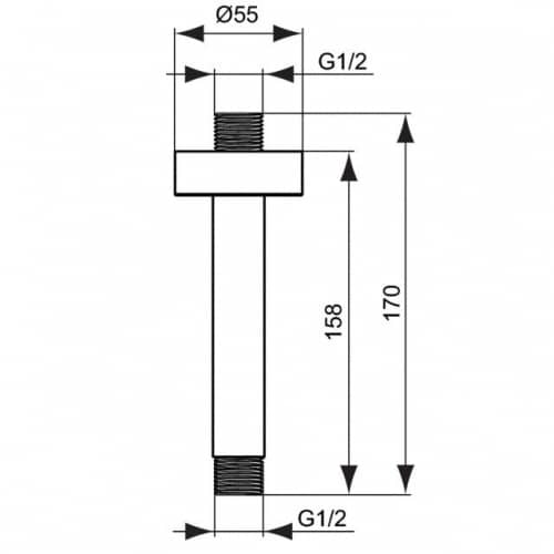 Купить Кронштейн Ideal Standard Idealrain L1 B9446AA душевой по низкой цене