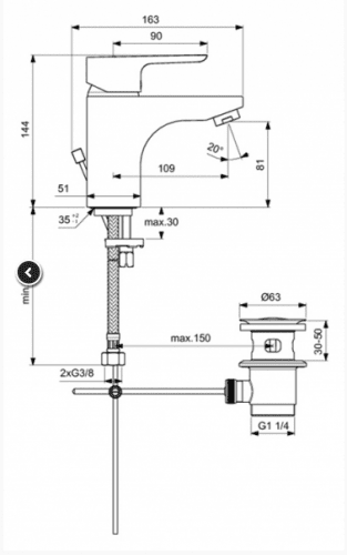 Душевой гарнитур Ideal Standard Set Ceraplan III B1118AA