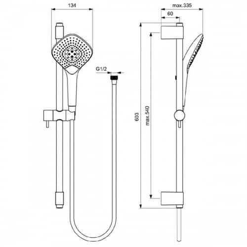 Душевой гарнитур Ideal Standard Set Ceratherm B0055AA