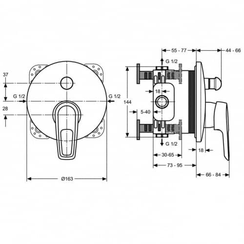 Купить Смеситель Ideal Standard Ceramix Blue для ванны A5664AA по низкой цене
