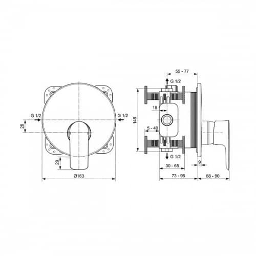 Смеситель для душа Ideal Standard Connect Air A7034AA