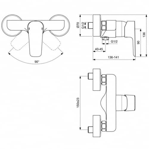 Смеситель для душа Ideal Standard Ceraplan III B0716AA