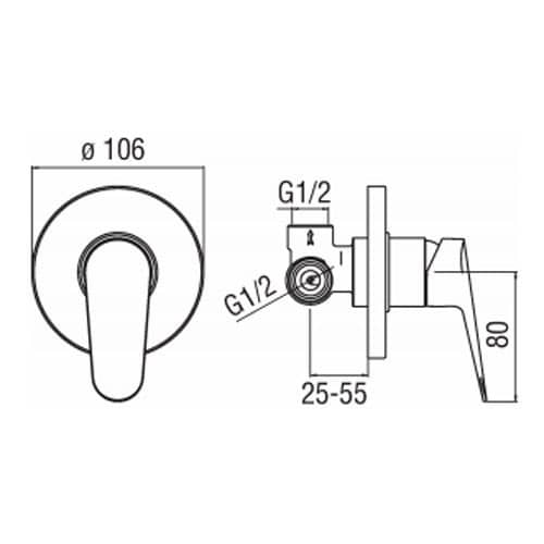 Смеситель для душа Nobili Blues BS101108CR
