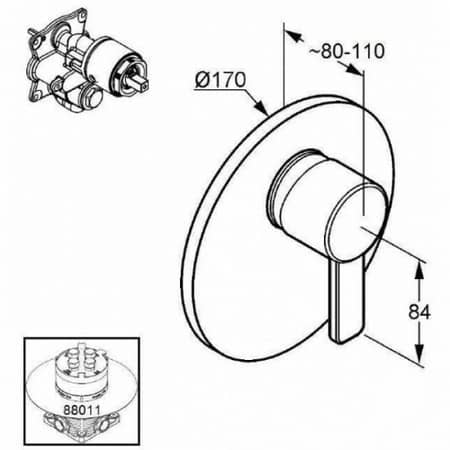Смеситель для душа Kludi Zenta 386559175 белый/хром