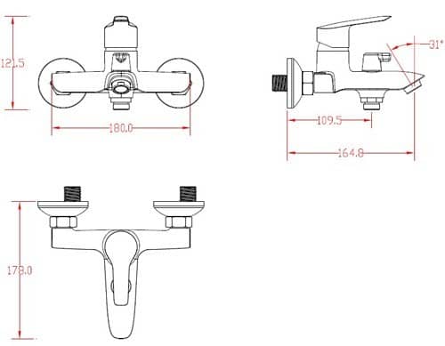 Купить Смеситель Smartsant Лайф для ванны SM243503AA по низкой цене