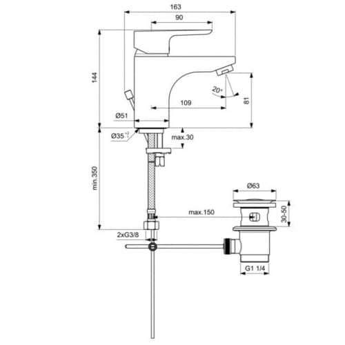 Купить Смеситель Ideal Standard Ceraplan III для умывальника B0704AA по низкой цене