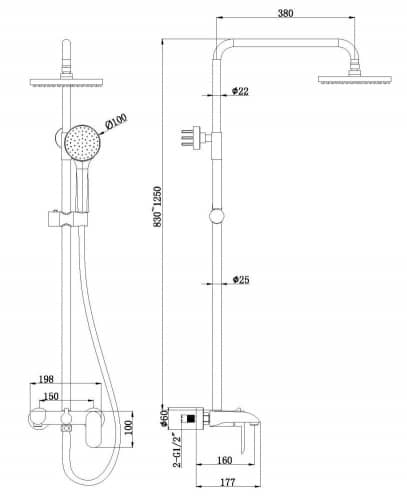 Душевой гарнитур Bravat Pure F6335369CP-A-RUS