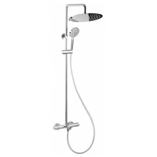 Купить Стойка Bravat Waterfall SS F639114C-A3-RUS душевая с термостатом по низкой цене