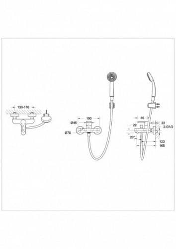 Купить Душ Bravat Eco P70135CP-1-RUS ручной по низкой цене