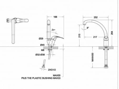 Купить Смеситель Bravat Fit F7135188CP-1-RUS для кухни по низкой цене