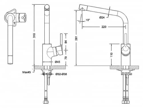 Купить Смеситель Bravat Palace F7172217CP-1-RUS для кухни по низкой цене
