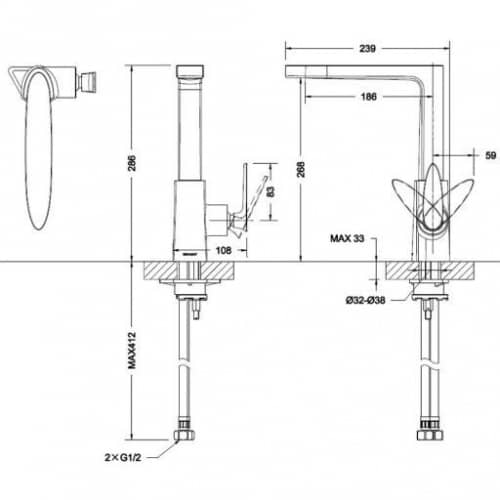 Купить Смеситель Bravat Spring F779113C-1 для кухни по низкой цене