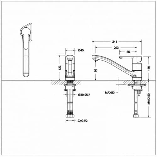 Купить Смеситель Bravat Stream F73783C-2 для кухни по низкой цене