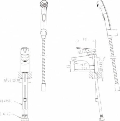 Купить Смеситель Bravat Drop-D F148162C-1 для раковины по низкой цене