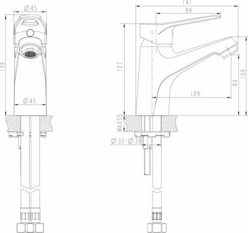 Купить Смеситель Bravat Eco-D F193158C для раковины по низкой цене