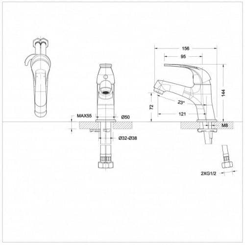 Купить Смеситель Bravat Fit F1135188CP-RUS для раковины по низкой цене