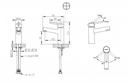 Купить Смеситель Bravat Palace F1172217CP-RUS для раковины по низкой цене