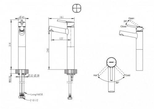 Купить Смеситель Bravat Palace F1172217CP-A-RUS для раковины по низкой цене