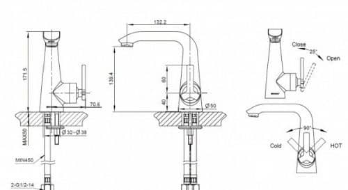 Купить Смеситель Bravat Waterfall F173107C-1 для раковины по низкой цене