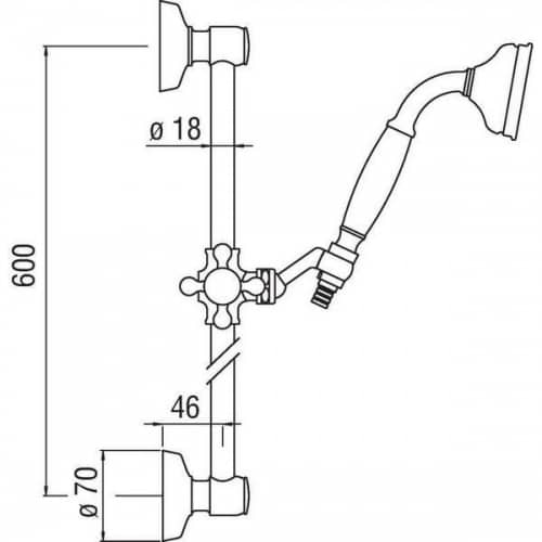 Душевой гарнитур Nobili Ritz AD140/16CR