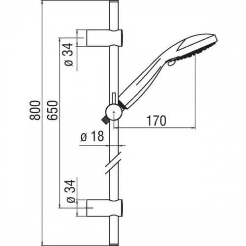 Душевой гарнитур Nobili 3-jet AD140/34CR