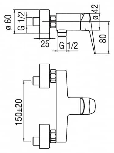 Смеситель для душа Nobili Blues BS101130CR