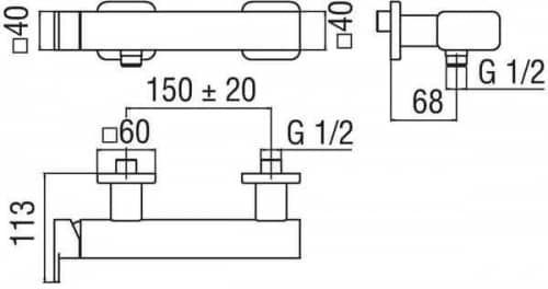 Смеситель для душа Nobili Loop LP90130CR