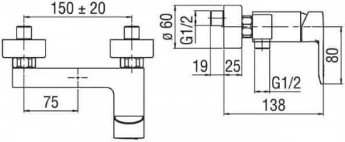 Смеситель для душа Nobili New Road RD00130CR