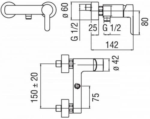 Смеситель для душа Nobili Abc AB87130CR