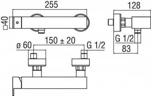 Смеситель для душа Nobili Ray RY00130CR