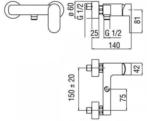 Смеситель для душа Nobili Up UP94130CR