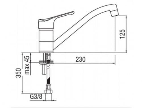 Купить Смеситель Nobili Timix для кухни TX27113/1CR по низкой цене