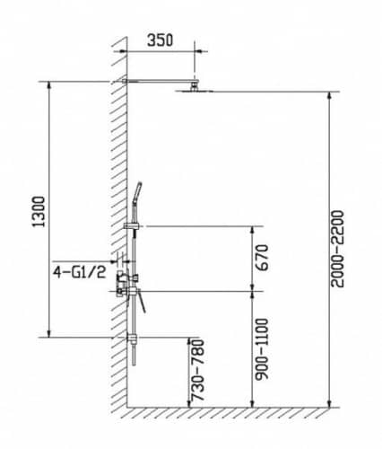 Душевой гарнитур Timo Halti SX-4100/00 chrome