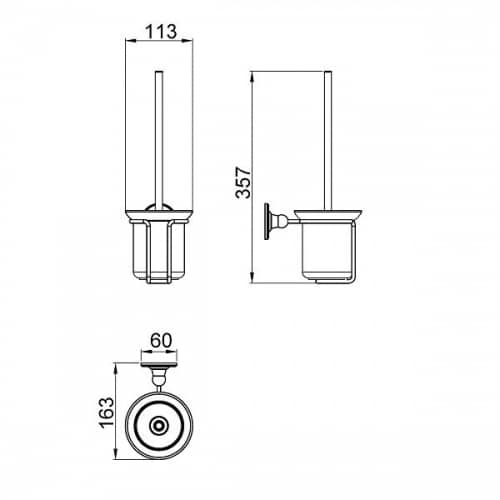 Купить Ершик Timo Nelson 150061/00 chrome подвесной по низкой цене