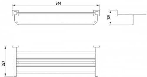 Купить Полка Timo Selene 10058/00 chrome для полотенец по низкой цене
