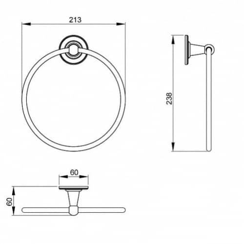 Купить Полотенцедержатель Timo Nelson 160050/02 antique кольцо по низкой цене