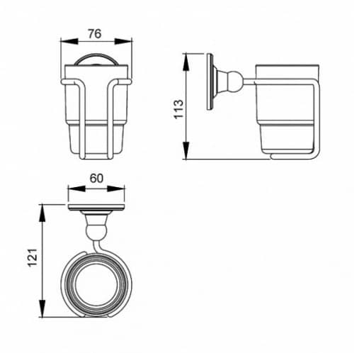 Купить Держатель Timo Nelson зубных щеток со стаканом 150031/00 chrome по низкой цене