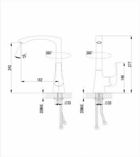 Купить Смеситель Smartsant Прайм для кухни SM113501AA по низкой цене