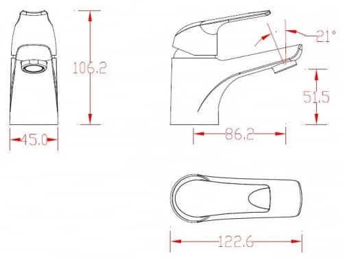 Купить Смеситель Zenta Рико для умывальника Z2306 по низкой цене