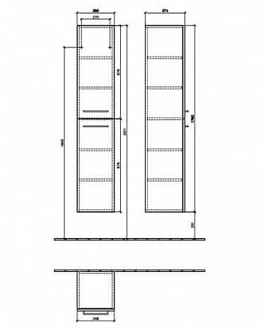 Купить Шкаф-пенал Villeroy&Boch Avento A89400B4 белый левосторонний по низкой цене