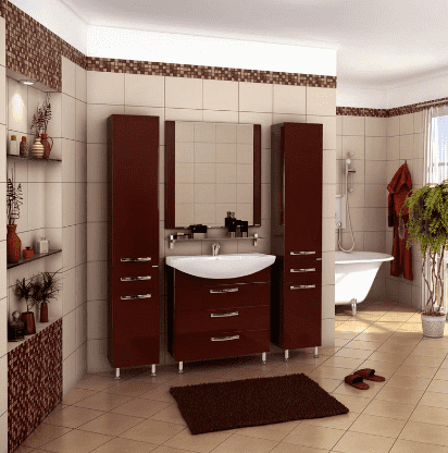 Купить Зеркало Акватон Ария 80 1A141902AA430 темно-коричневое по низкой цене