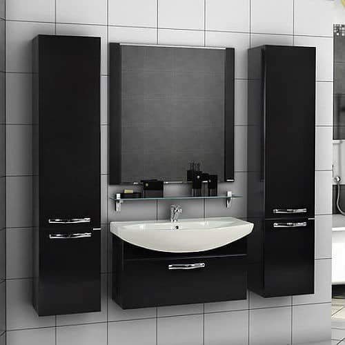 Купить Зеркало Акватон Ария 80 1A141902AA950 Черный Глянец по низкой цене