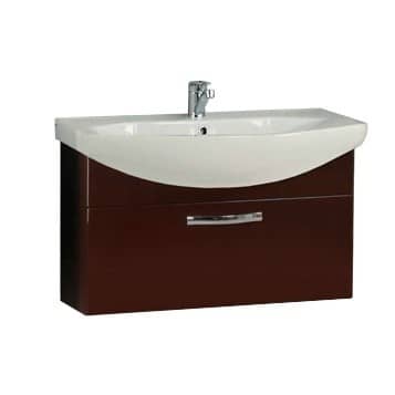 Купить Тумба Акватон Ария 80 под раковину 1A141701AA430 темно-коричневая по низкой цене