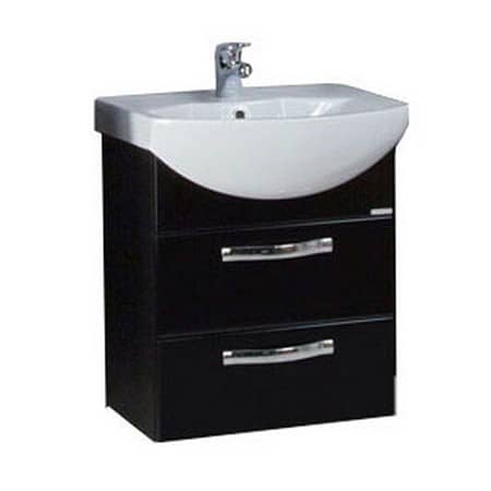 Купить Тумба Акватон Ария М 65 под раковину 1A123301AA950 черный глянец по низкой цене