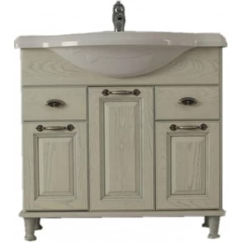 Купить Тумба Акватон Жерона 105 под раковину 1A158601GEM40 белое золото по низкой цене