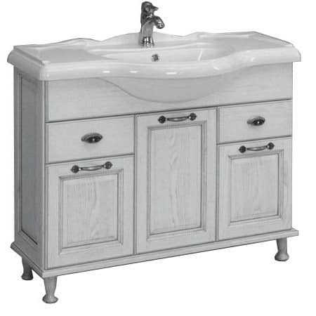 Купить Тумба Акватон Жерона 105 под раковину 1A158601GEM20 белое серебро по низкой цене