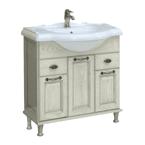 Купить Тумба Акватон Жерона 85 под раковину 1A158501GEM40 белое золото по низкой цене