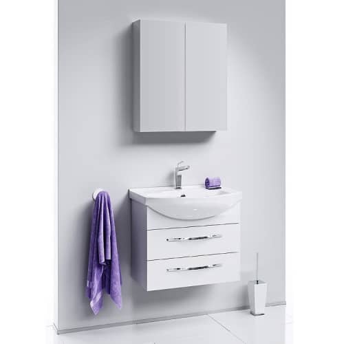 Купить Шкаф-зеркало Aqwella МС белый 600х700х150 мм по низкой цене